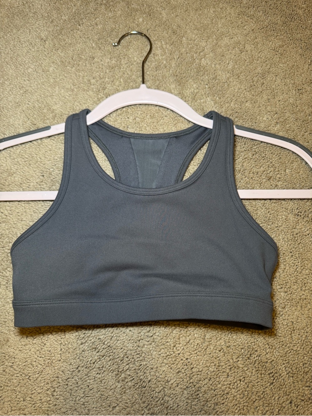 all in motion Gray Racerback Sports Bra